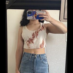 SOLD Dollskill Darker Wavs Fader Rust Pin Crop Top